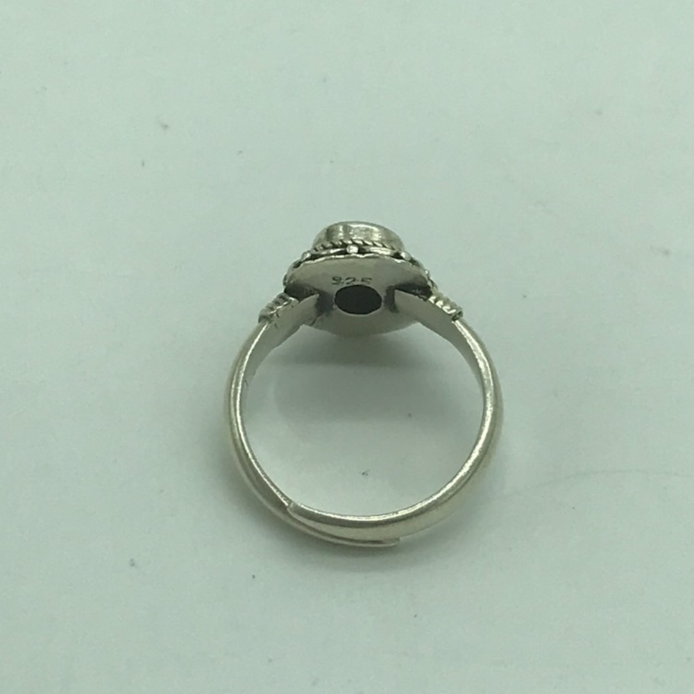 925 Silver Gemstone Adjustable Ring - image 3